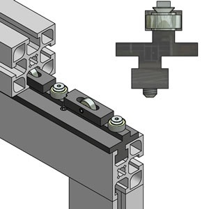 T-Slot Door Guide With Ball Bearings